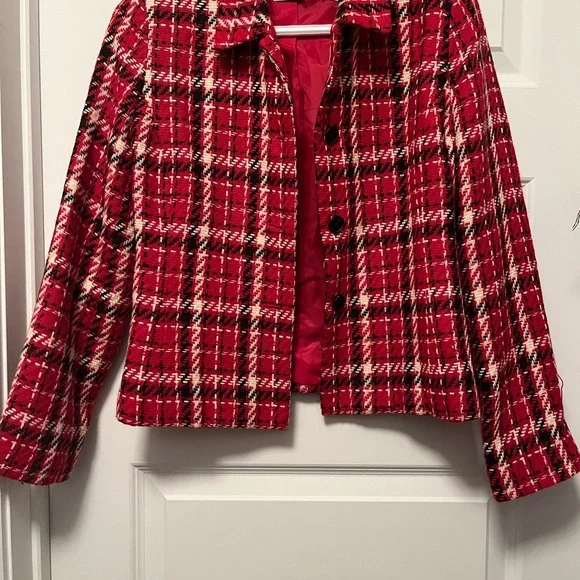 VINTAGE LIZ CLAIBORNE Tweed 2 piece Coord Set Power Suit (Skirt and Blazer!) - Picture 2 of 5